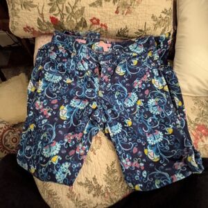 Floral Blue Womens Pants